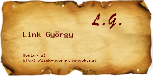 Link György névjegykártya